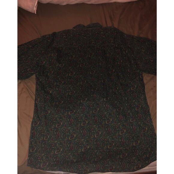 Vintage Mens Paisley Button Up Shirt XL - Picture 4 of 6